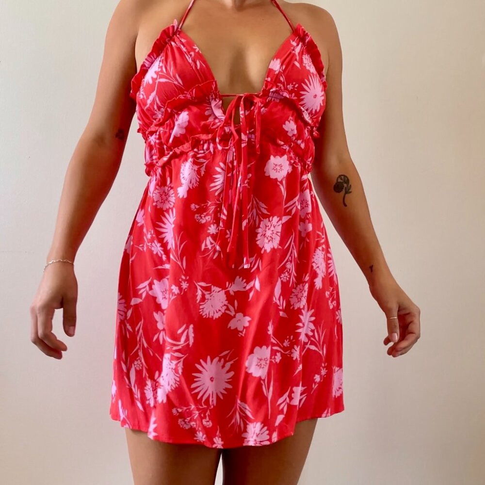 Miramar Sirena Pink Floral Mini Summer Dress
